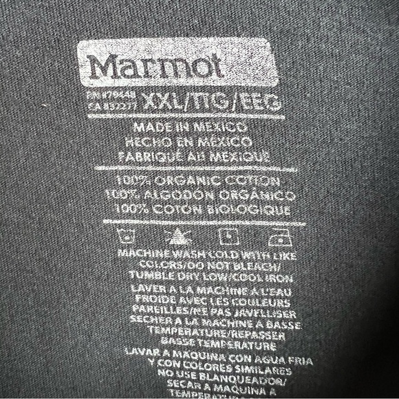 Marmot Men’s Organic Cotton Grey Graphic Logo TShirt, Size XXL - Picture 5 of 7